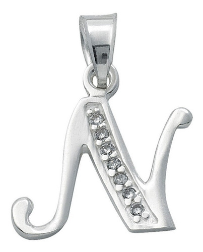 Imagen 14 de 23 de Dije De Iniciales En Plata Con Zirconias 0.925 Mod. 334-356