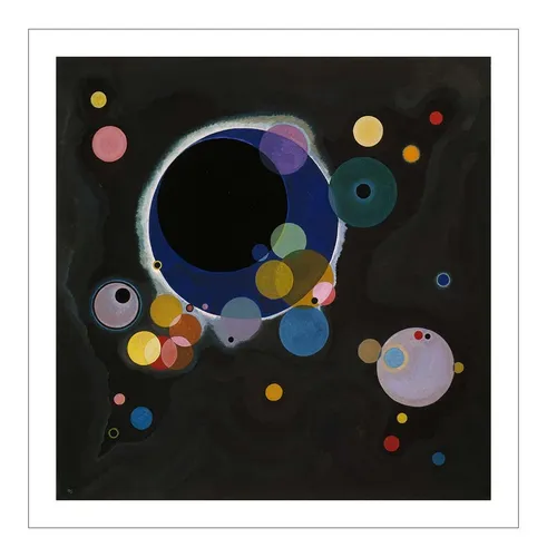 Lamina Fine Art Algunos Circulos Kandinsky 30x30 Cm Myc Arte