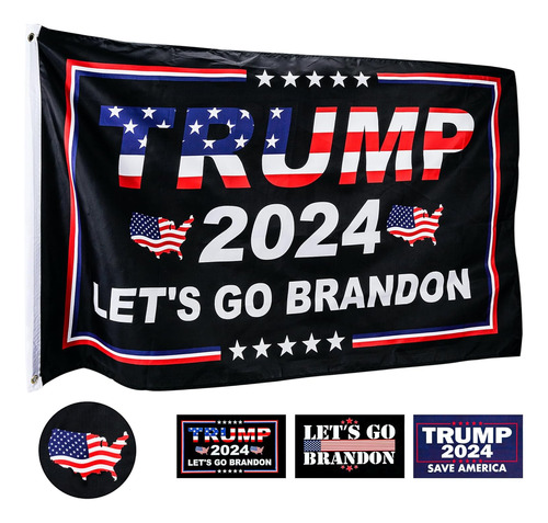 Bandera Trump 2024, Vamos Brandon 3 Pegatinas De Trump,...