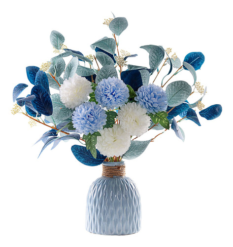 O Flor Artificial Con Jarrones, Hortensia Falsa Con Ramo C