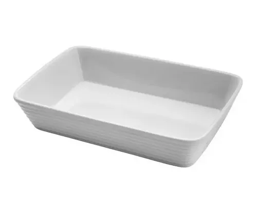 Travessa  De Porcelana Línea Lyor 2,09 Litros - Branco