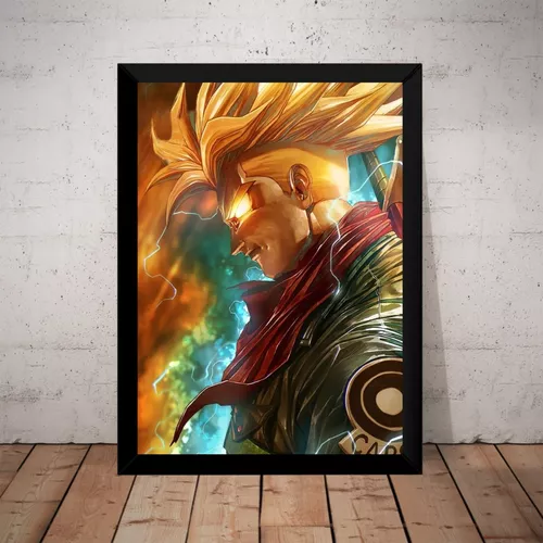 Quadro Poster Com Moldura O Trunks Do Futuro Dragon Ball Z