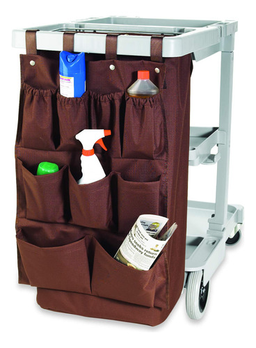 Pocketed Housekeeping Carrito Organizador Negro (9 Bolsillos