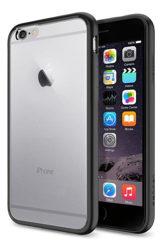 Funda con carga inalámbrica Spigen Ultra Hybrid Ultra Hybrid black para Apple iPhone 6