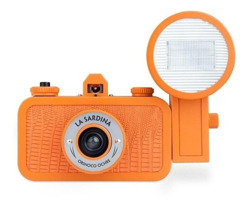 Cámara Lomography La Sardina con Flash orinoco ochre