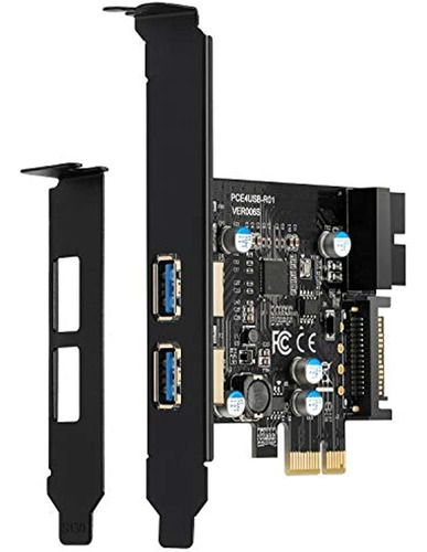 Tarjeta De Expansión De 2 Puertos Beyimei Pci-e A Usb 3.0, C