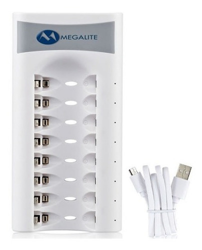 Cargador Inteligente Para 8 Pilas Aa-aaa P808-u Usb Megalite