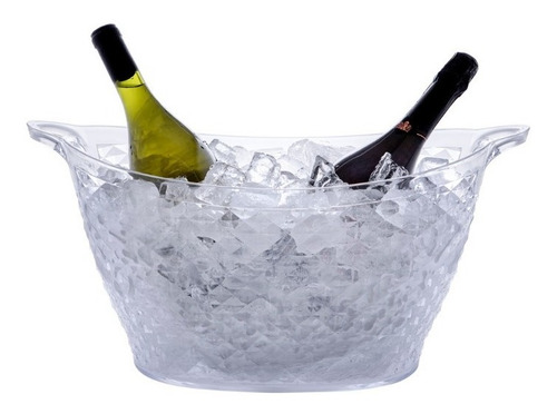Champanheira Balde De Gelo Acrílico Transparente 18 Litros