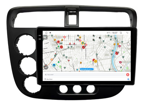 Central Multimidia Civic 01/05 9p Android 2gb 64gb Carplay