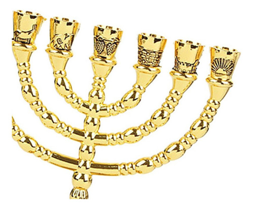 Candelabro De Candelabro Judío Con Forma De Menorá, 7 Ramas,