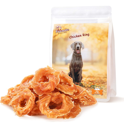 Pawmate Dog Treats - Anillos De Carne Seca De Pollo, Sin Pie