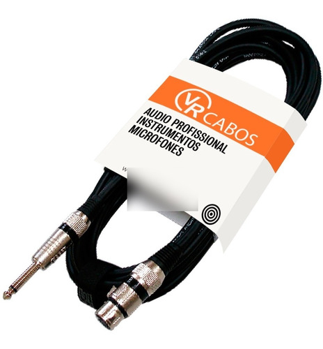 Cabo Emborrachado 7mts P10 Macho Mono / Xlr Fêmea  - Vr Cabo