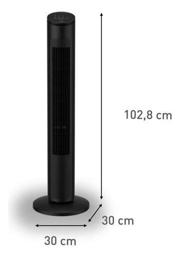 Ventilador T-fal Torre Eole Ultra Negro Vf6870x0 0 Mm Negro Negro Negro Plástico 0