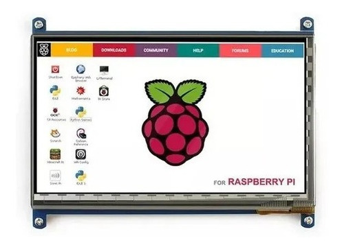 Imagem 1 de 2 de Tela Lcd 7 Touch Raspberry Pi Capacitiva 1024x600 Ultra Hd