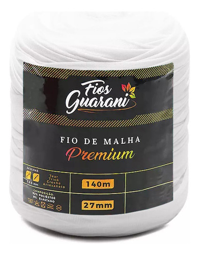 Fio De Malha Premium Guarani 140mts 200g Crochê Tricô Cor 06- Off White