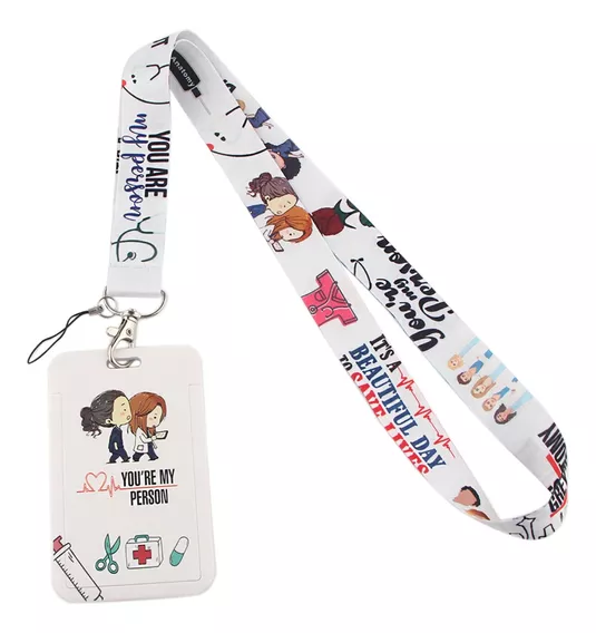 Gafete Lanyard Porta Credencial Greys Ciencia Salud