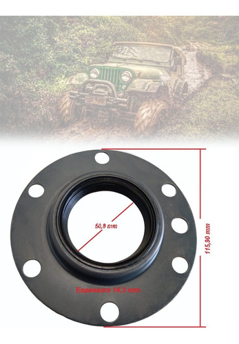 Imagem 3 de 6 de Retentor Roda Traseiro Externo Willys F-75/jeep/rural