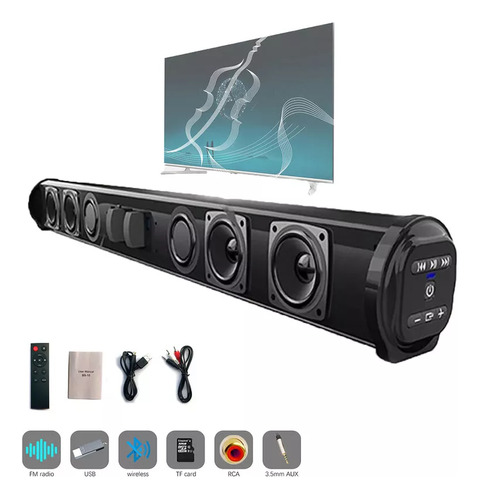 Subwoofer Bluetooth Home Theater Para Tv Sound 5.0 Color Negro