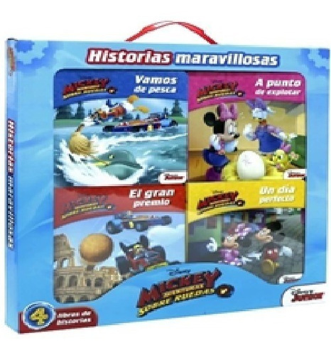 Libro Cuentos Mickey Mouse  Disney Acartonados 4 Tomos