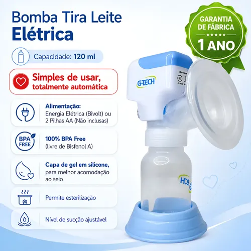 Bomba Elétrica Automática Tira Leite Materno Bivot — ver na Mercado Livre