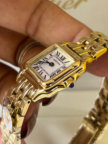 Relógio Cartier Panthere 18k Todo Dourado 22mm Pequeno Dourado Dourado Branco (Recondicionado)