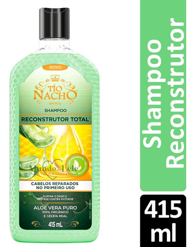 Shampoo Tío Nacho Reconstrutor Total 415ml Em Garrafa De 415g Com 1 Unidad