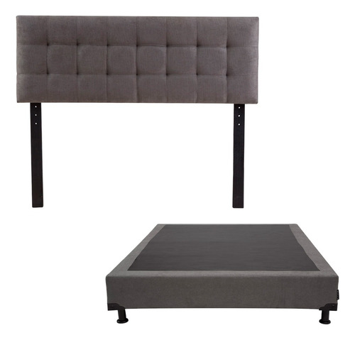 Cabecera + Box Matrimonial Dicasa Catania Color Gris