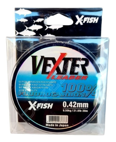 Imagen 1 de 1 de Nylon Linea Fluorocarbon 0,42mm Ideal Armar Leader Bajadas