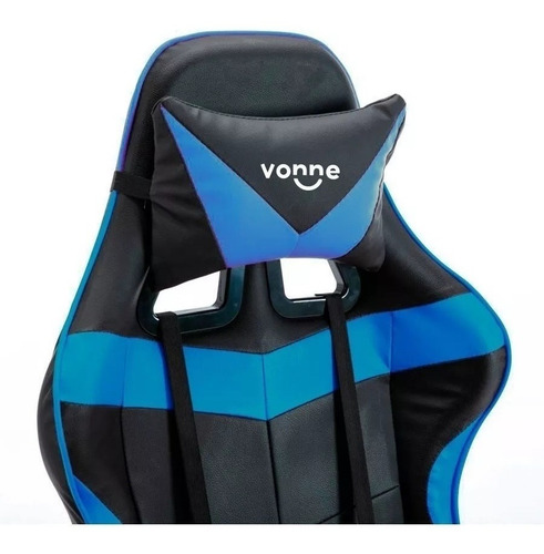 Imagen 3 de 3 de Silla de escritorio Vonne SV-G0 gamer ergonómica negra y azul