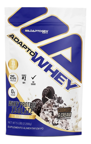 Adapto Whey Protein Isolado (5lbs/2,270kg) - Adaptogen Sabor Cookies