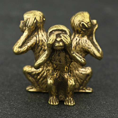 Estatuilla De Mono Estatuas De Animales Chino Fengshui Oro