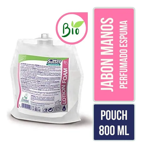 Jabon Liquido Para Manos Biodegradable Sutter Foam Pouch