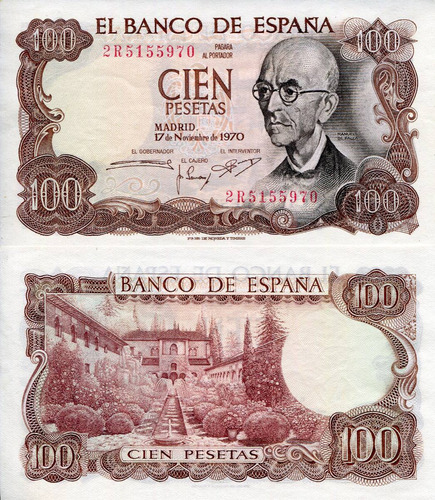 España - 100 Pesetas - Año 1970 (1974)