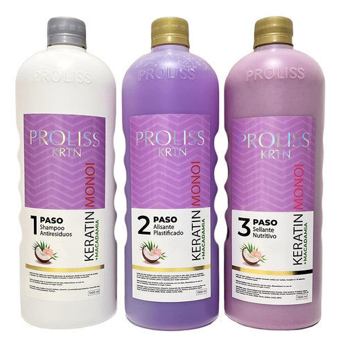 Shampoo Antiresiduos + Keratina Monoi + Sellante Nutritivo