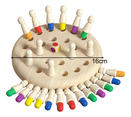 Memory Board Game Wood Memory Match Sticks Para 16cmx16cm