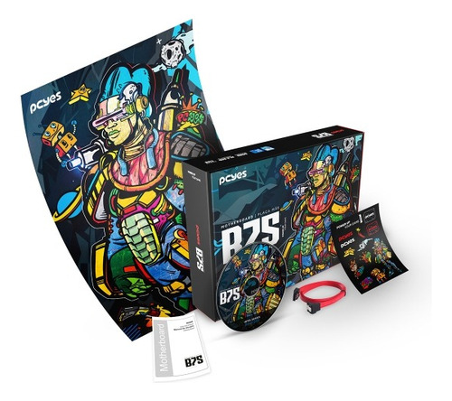 Placa Mãe Pcyes B75 Lga 1155 2xddr3 (max 16gb) - Pcyb75-3g16 Cor Preto