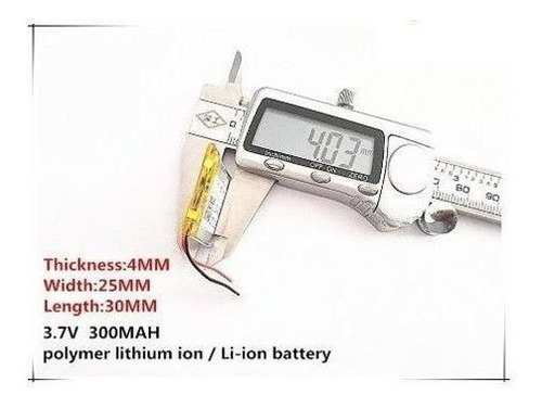 Bateria Para Mp3 Gogear Raga 3,7v 300mah Com 2 Fios