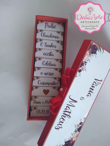 Imagem 6 de 10 de Caixa Convite Para Padrinhos De Casamento Promoção 16 Unid