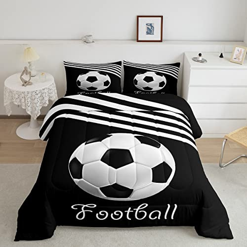 Juego De Edredón De Balón De Fútbol, Juego De Cama D...