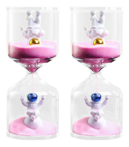 Reloj De Arena Ventdepot, Mxlti-002, 2pzas, 60min, Astronaut Color Rosa