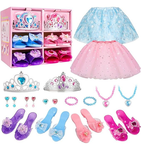 Juguete Accesorios De Princesas Niña Zapatillas Joyas