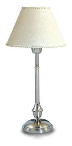 Lampara Mesa Luz Moderna Living Pie Vintage Dormitorio Lds Estructura Platil Pantalla Pergamino