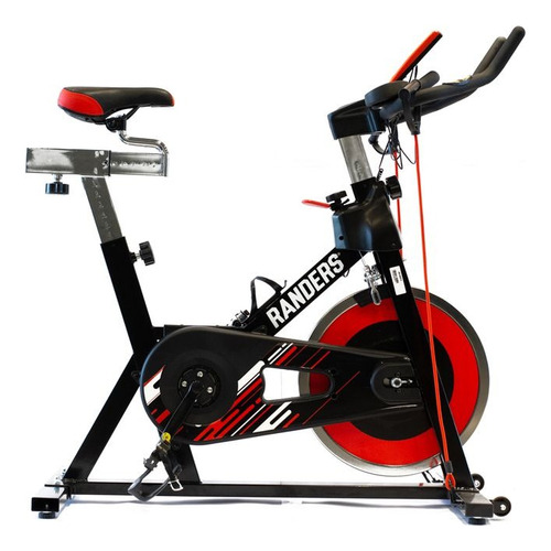 Bicicleta Fija De Spinning Con Bandas Y Disco 18kg Randers