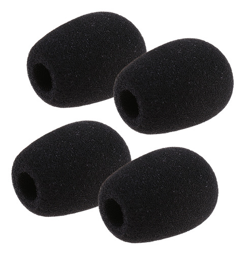 4 Piezas Pequeño Micrófono Negro Auriculares Solapa