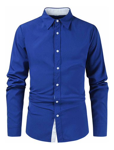 Q Camisa Moderna A Juego De Colores Para Hombre Con Tapeta A