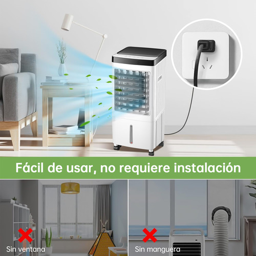Ventilador Enfriador Aire Portátil Aire Acondicionado Frio Humidificador Con Control Remoto 10l