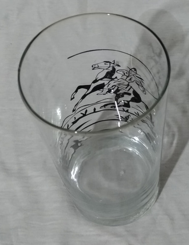 Antigo Copo De Vidro Desenho Do Gaúcho 300 Ml- Nº 7673n (Usado)