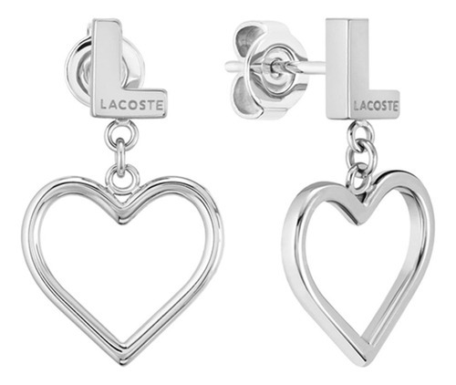 Aretes Lacoste Volte Para Mujer 2040017 Plateado