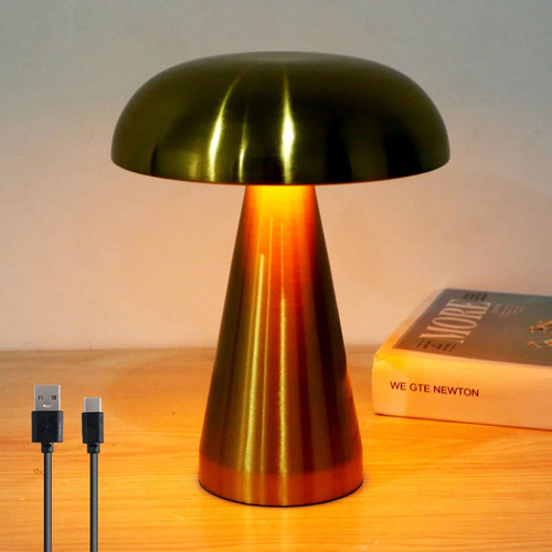 Lámpara De Mesa Led Portátil Inalámbrica Con Forma De Hongo,
