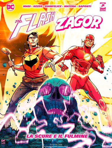 Flash/zagor (dc/bonelli): La Scure E Il Fulmine, De Mauro Uzzeo., Vol. 1. Editorial Panini, Capa Mole, Edição 1 Em Italiano, 2024